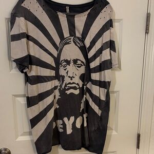 Graphic Black and Gray T-Shirt Peyote OS